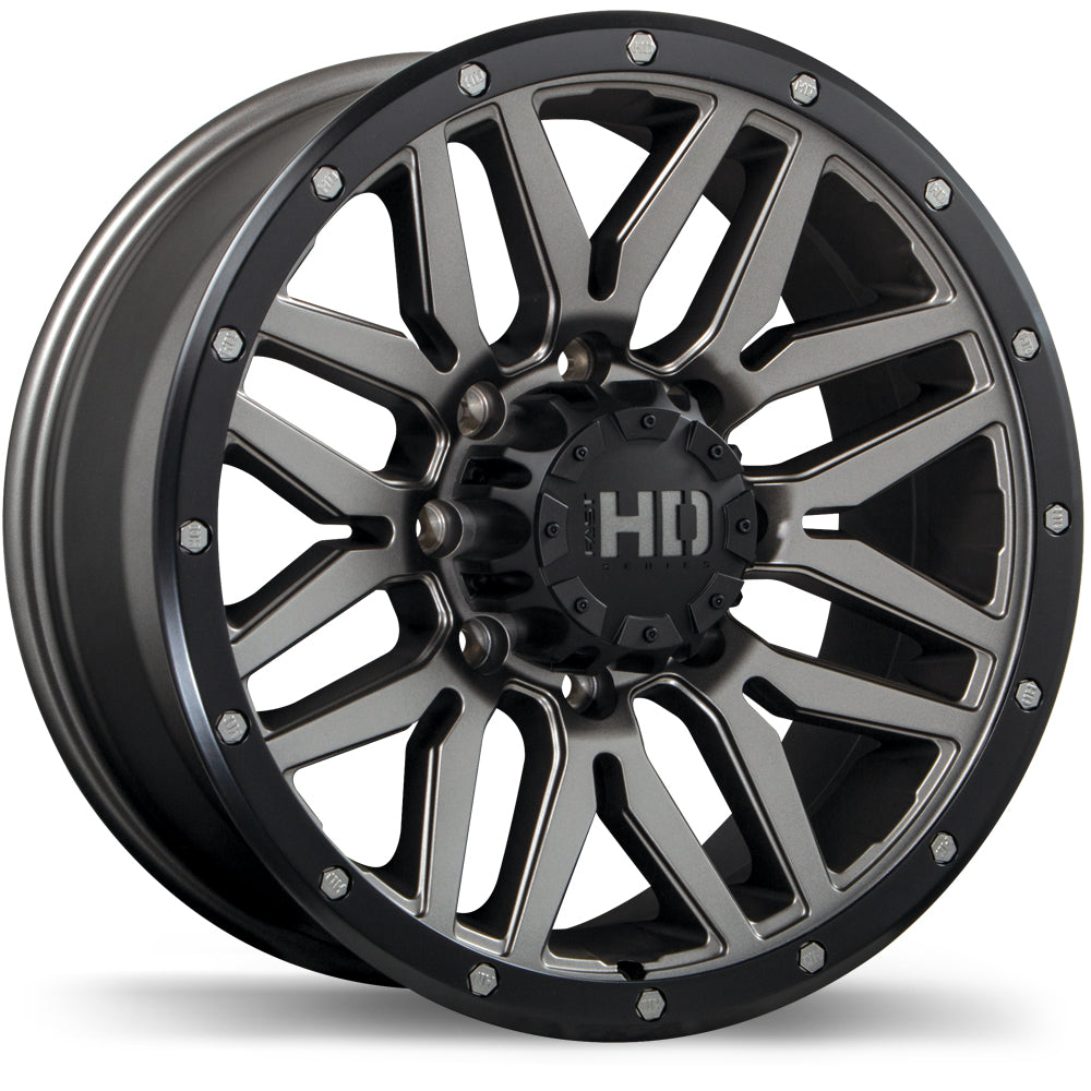 [TEST] Fast HD Menace Satin Gunmetal with Black Trim Wheel 17x8.0 8X165.1mm +15 125.0mm