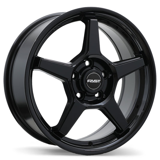 Fast Wheels Flair Gloss Black Wheel 17x7.0 5X114.3mm +45 67.1mm
