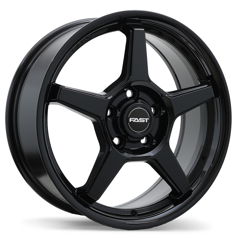 Fast Wheels Flair Gloss Black Wheel 17x7.0 5X114.3mm +48 56.1mm