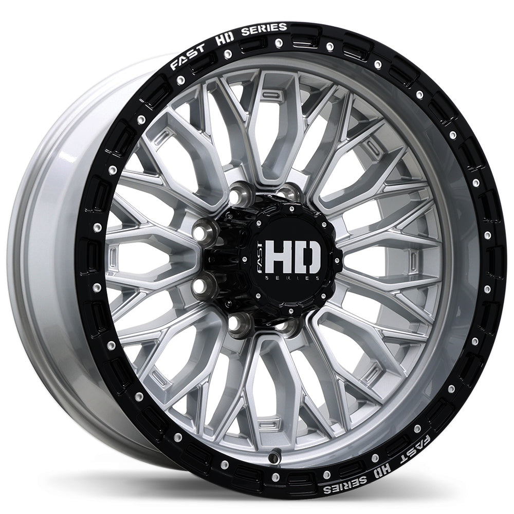 Fast HD Muramasa Gloss Silver with Black Lip Wheel 20x10.0 8X165.1mm +0 121.1mm