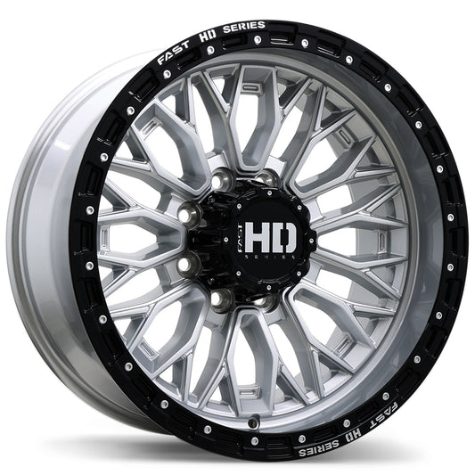 Fast HD Muramasa Gloss Silver with Black Lip Wheel 20x10.0 8X165.1mm +0 121.1mm