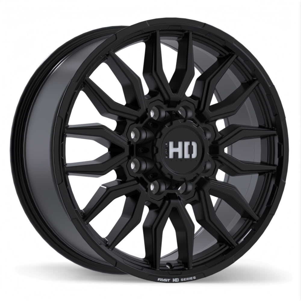Fast HD Grit Satin Black with Milling Wheel 20x8.5 8X165.1mm +54 121.1mm