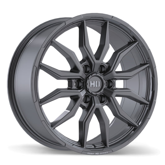 Fast HD Grit Satin Gunmetal with Milling Wheel 20x9.0 6X135mm +44 87.1mm