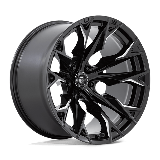 Fuel 1PC D803 FLAME GLOSS BLACK MILLED Wheel 22x12 5X127mm -44 71.5mm