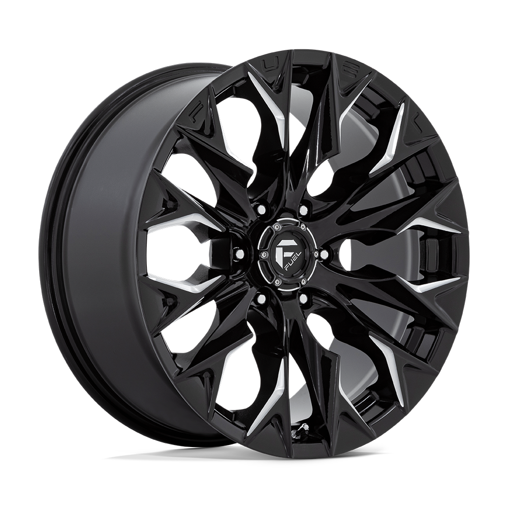 Fuel 1PC D803 FLAME GLOSS BLACK MILLED Wheel 20x9 6X139.7mm +20 106.1mm