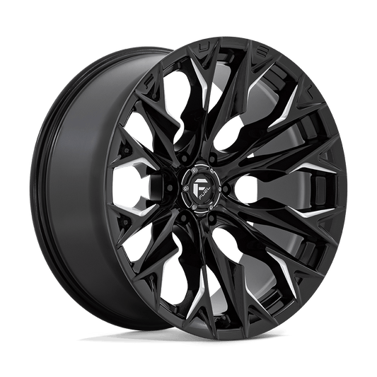 Fuel 1PC D803 FLAME GLOSS BLACK MILLED Wheel 22x10 6X139.7mm -18 106.1mm