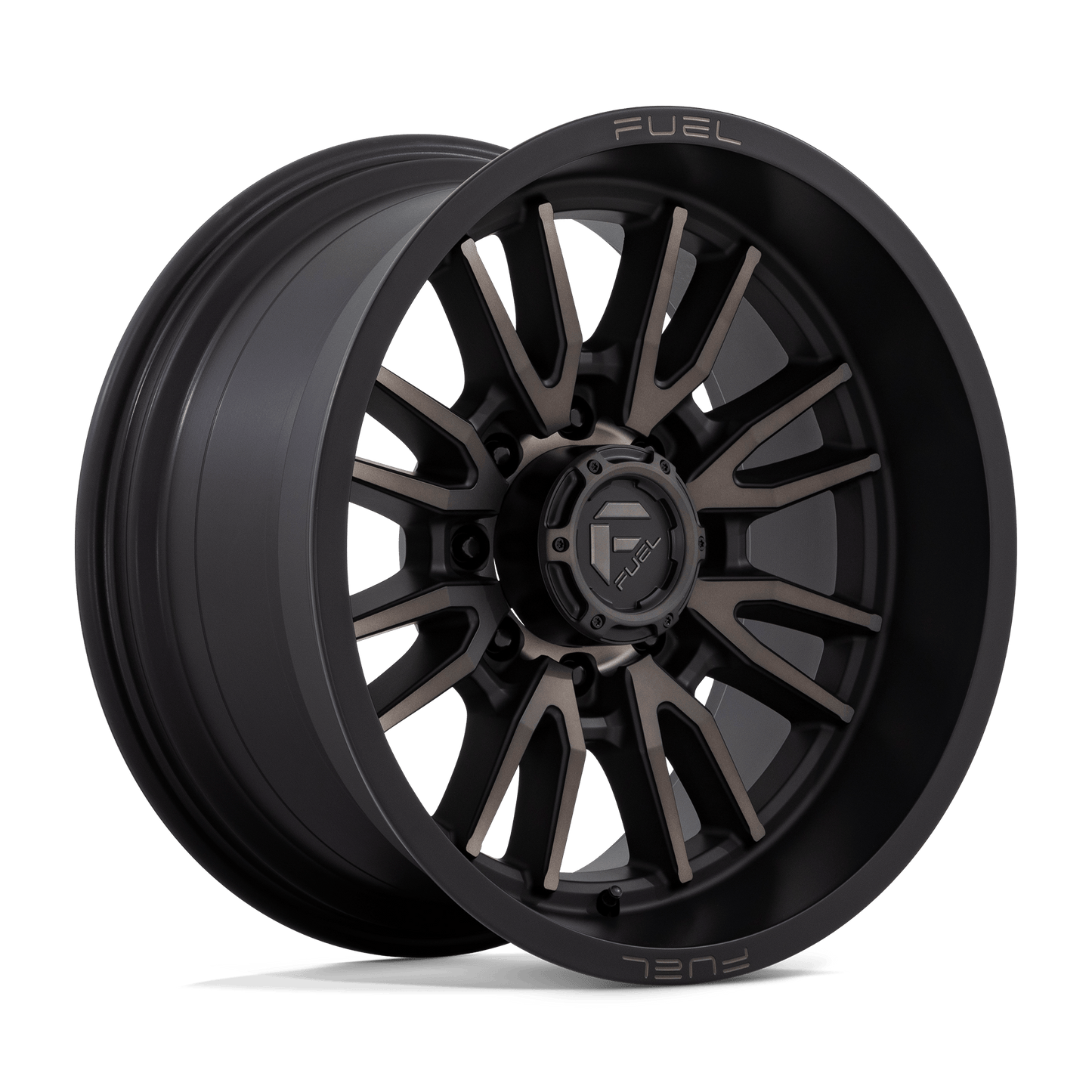 Fuel 1PC D762 CLASH MATTE BLACK DOUBLE DARK TINT Wheel 20x10 8X180mm -18 124.2mm