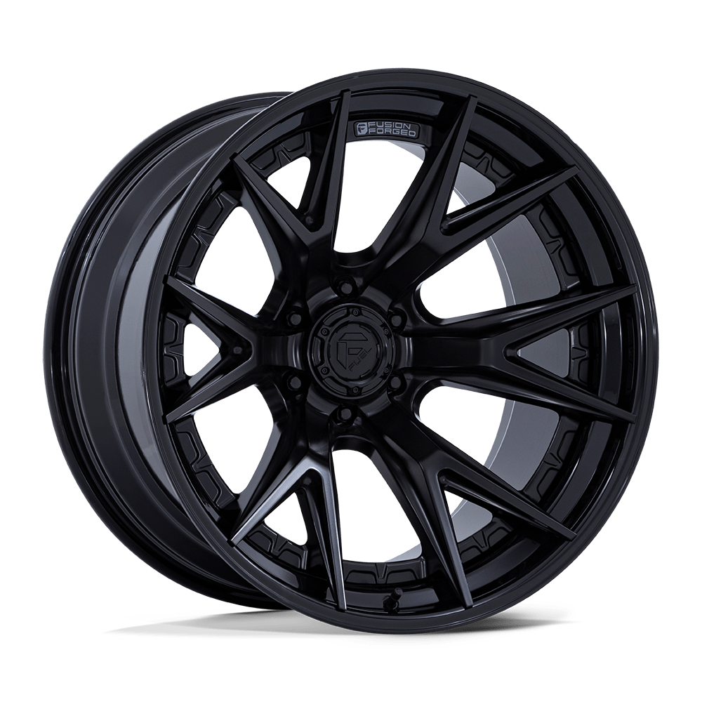 Fuel 1PC FC402 CATALYST MATTE BLACK W/ GLOSS BLACK LIP Wheel 17x9 6X135mm +1 87.1mm