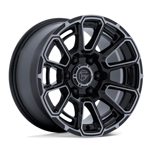 Fuel 1PC FC910 FOXHOUND GLOSS BLACK DARK TINTED CLEAR Wheel 17x9 6X139.7mm +1 106.1mm