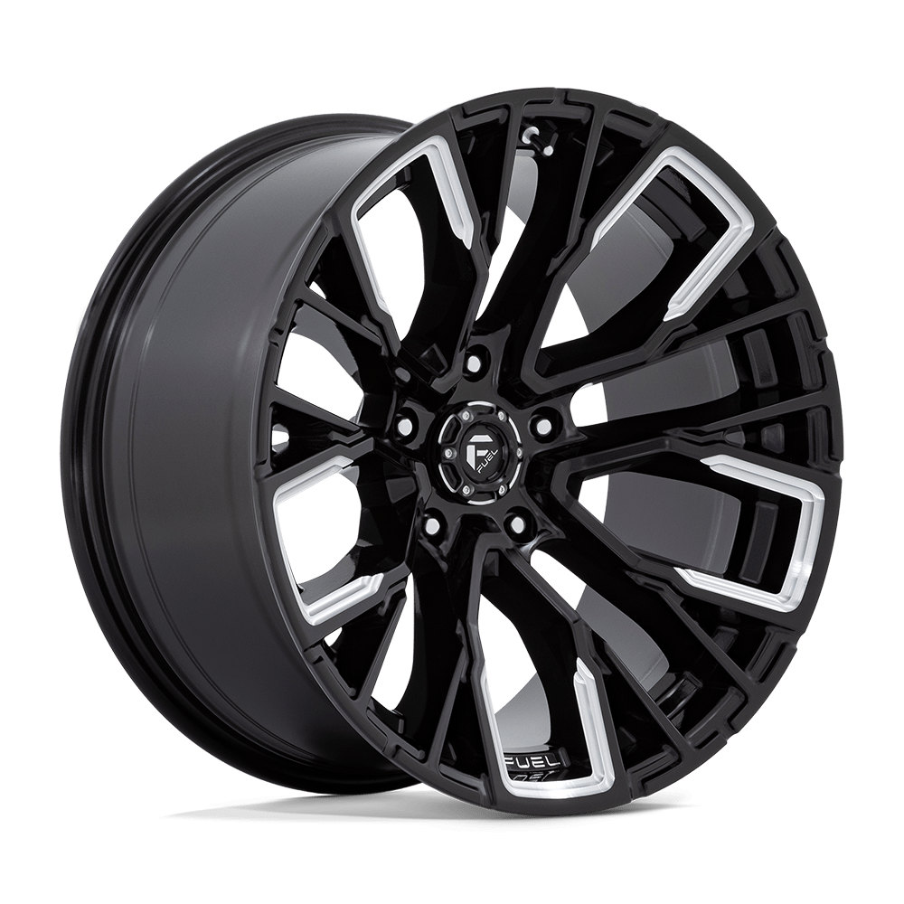 Fuel 1PC D849 REBAR GLOSS BLACK MILLED Wheel 20x10 5X127mm -18 71.5mm