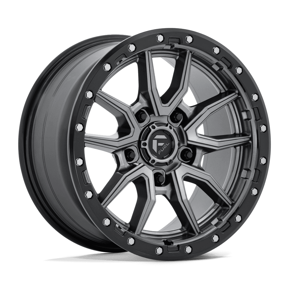 Fuel 1PC D680 REBEL MATTE GUNMETAL BLACK BEAD RING Wheel 17x9 5X127mm +1 71.5mm