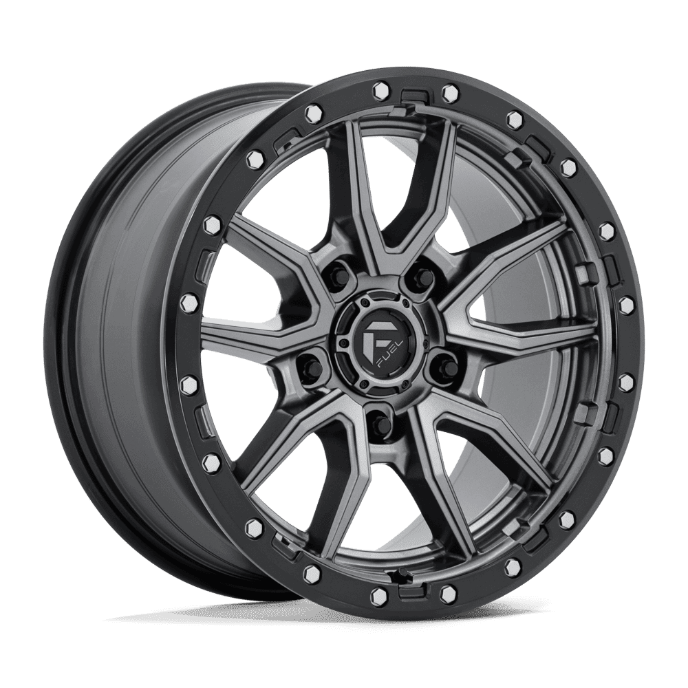Fuel 1PC D680 REBEL MATTE GUNMETAL BLACK BEAD RING Wheel 18x9 5X127mm +1 71.5mm