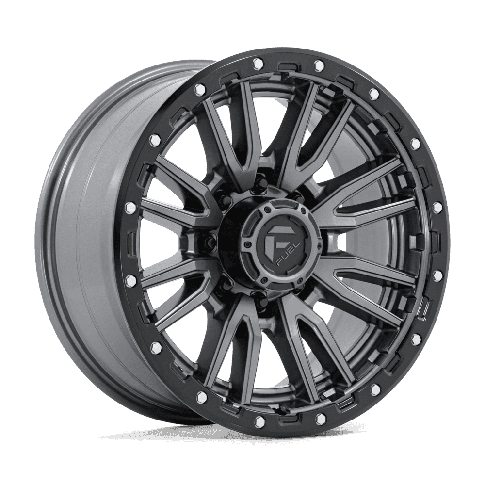 Fuel 1PC D680 REBEL MATTE GUNMETAL BLACK BEAD RING Wheel 20x9 8X180mm +1 124.2mm