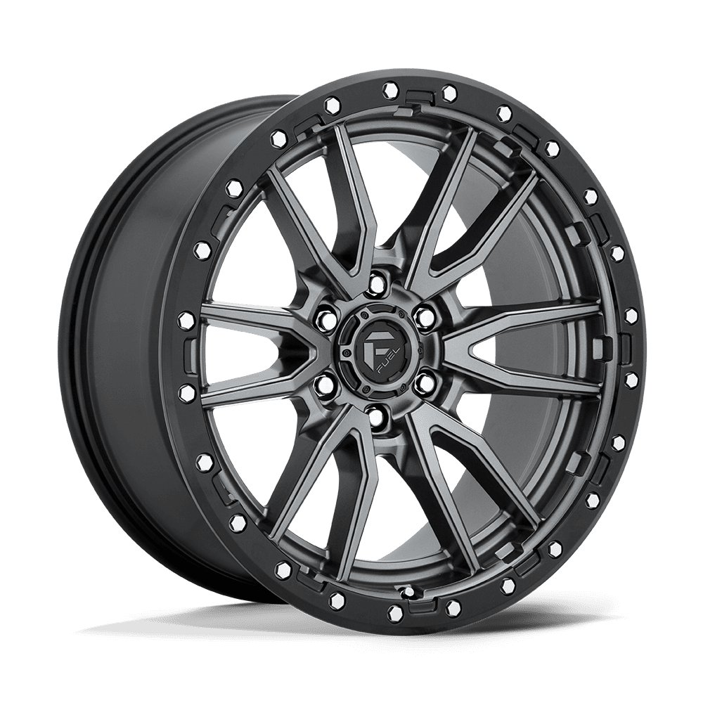 Fuel 1PC D680 REBEL MATTE GUNMETAL BLACK BEAD RING Wheel 20x9 6X139.7mm +20 106.1mm