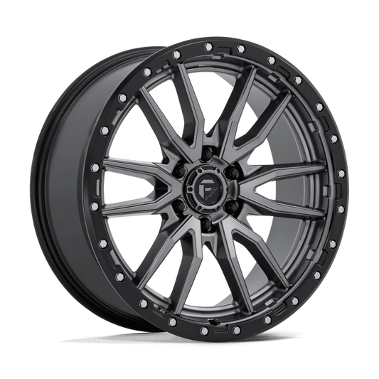 Fuel 1PC D680 REBEL MATTE GUNMETAL BLACK BEAD RING Wheel 22x9 6X135mm +20 87.1mm
