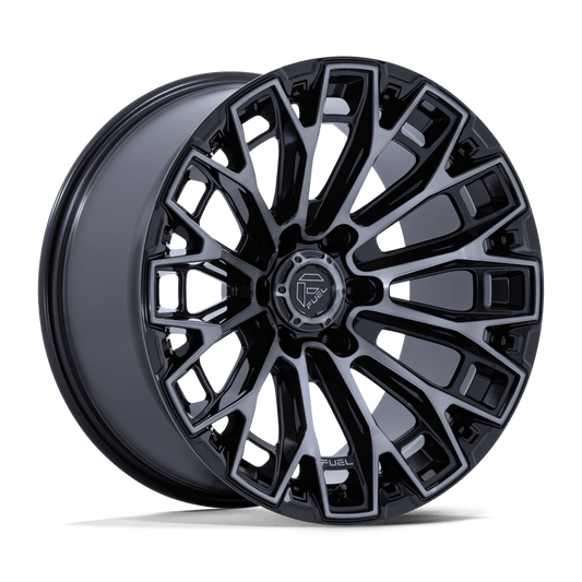 Fuel 1PC FC882 TRAX GLOSS BLACK MACHINED FACE DTCC Wheel 17x9 6X139.7mm -12 106.1mm
