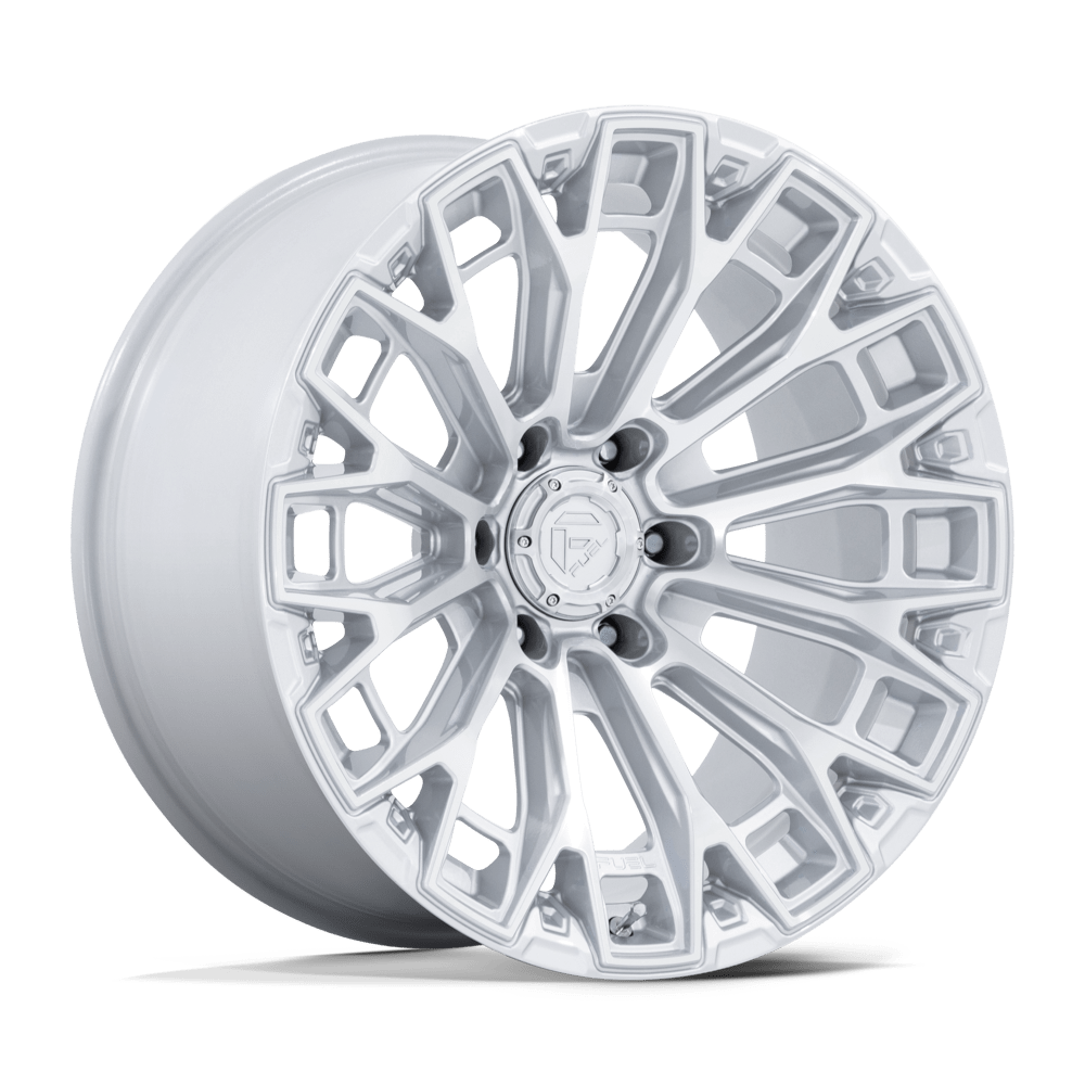 Fuel 1PC FC882 TRAX GLOSS SILVER W/ MACHINED FACE Wheel 18x9 6X135mm +1 87.1mm