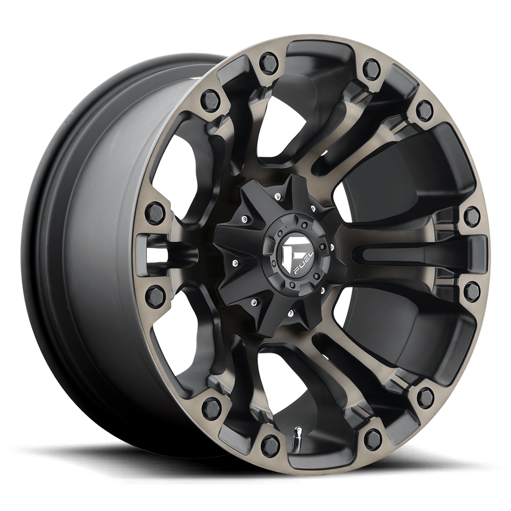 Fuel 1PC D569 VAPOR MATTE BLACK DOUBLE DARK TINT Wheel 17x9 6X135/6X139.7mm -12 106.1mm