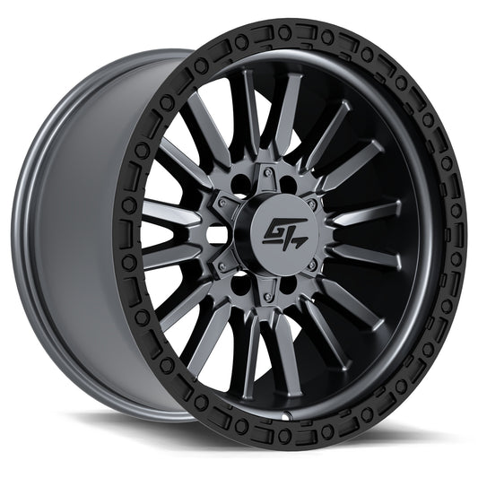 CHAMBER 20x9 8x165.1/8x180 12 Matte Gunmetal Centre / Black Lip