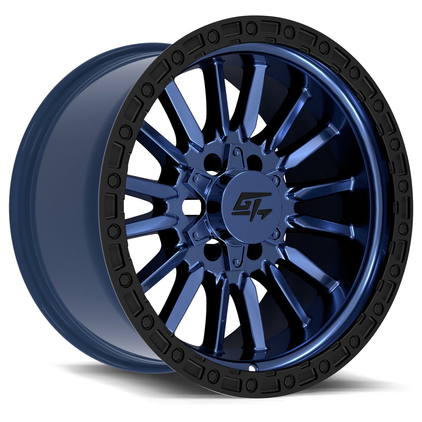CHAMBER 18x12 8x165.1/8x180 -44 Black Ring / Midnight Blue Centre