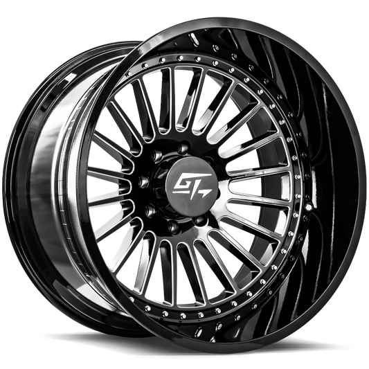STRIKE 22x12 5x127 ET-44 87.1 bore Gloss Black Milled Wheel