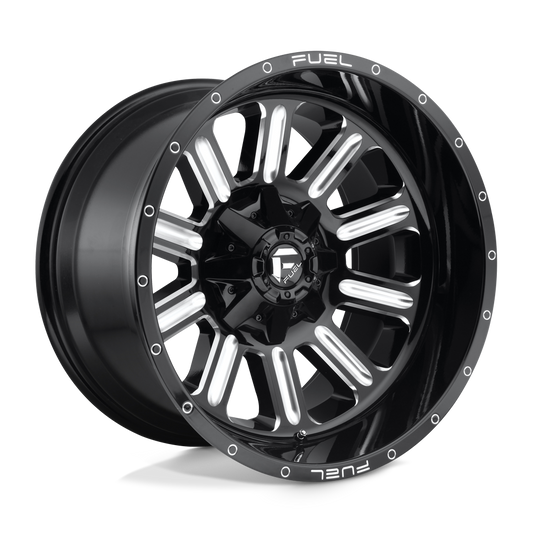Fuel 1PC D620 HARDLINE GLOSS BLACK MILLED Wheel 18x9 5X114.3/5X127mm +1 78.1mm