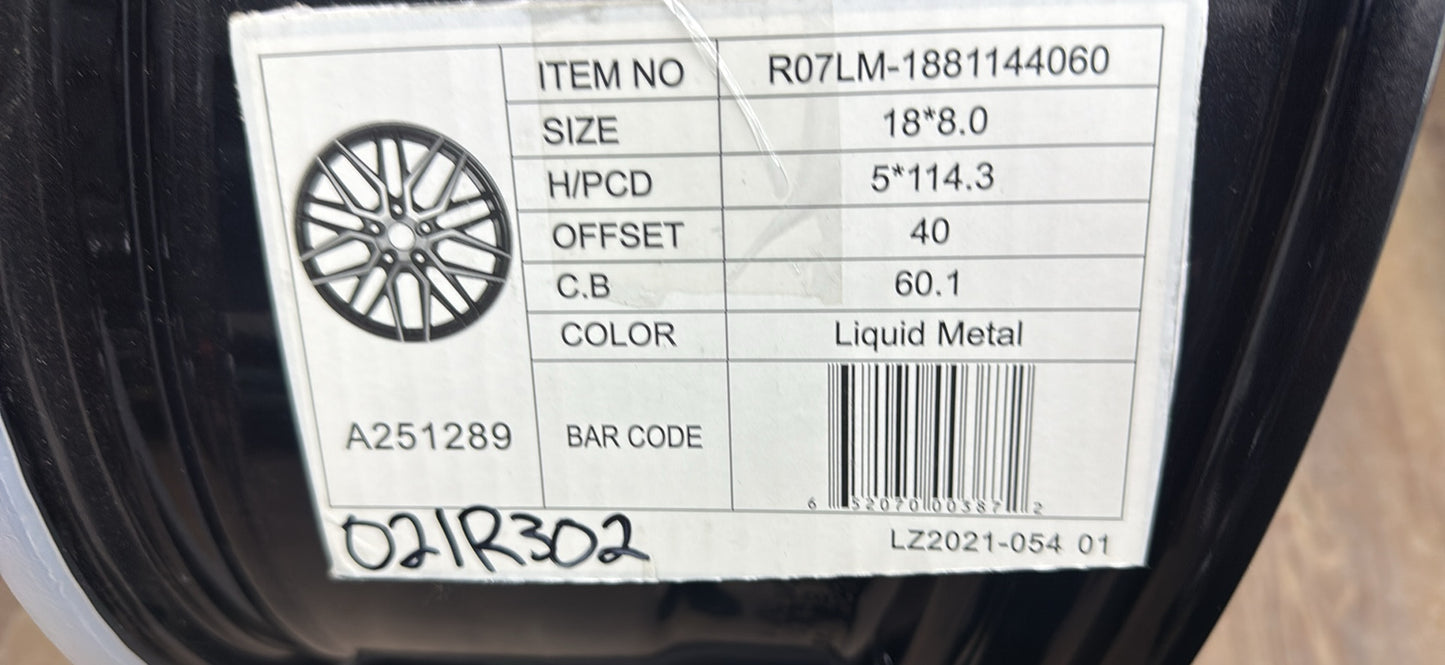 ***ON SALE** RAC Alloy Canada R07 liquid metal Wheels 18x8 +40 5x114.3 60.1cb