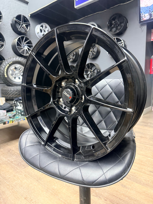 ***ON SALE*** RAC R15 Alloy Canada gloss black Wheels 17x7.5 +40 5x114.3 73.1cb