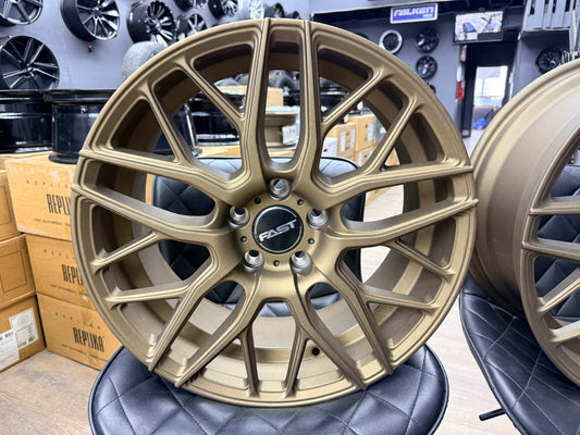 **BLEM SALE** FAST WHEELS VYBZ BRONZE 18X8 +40 5X112 72.6CB