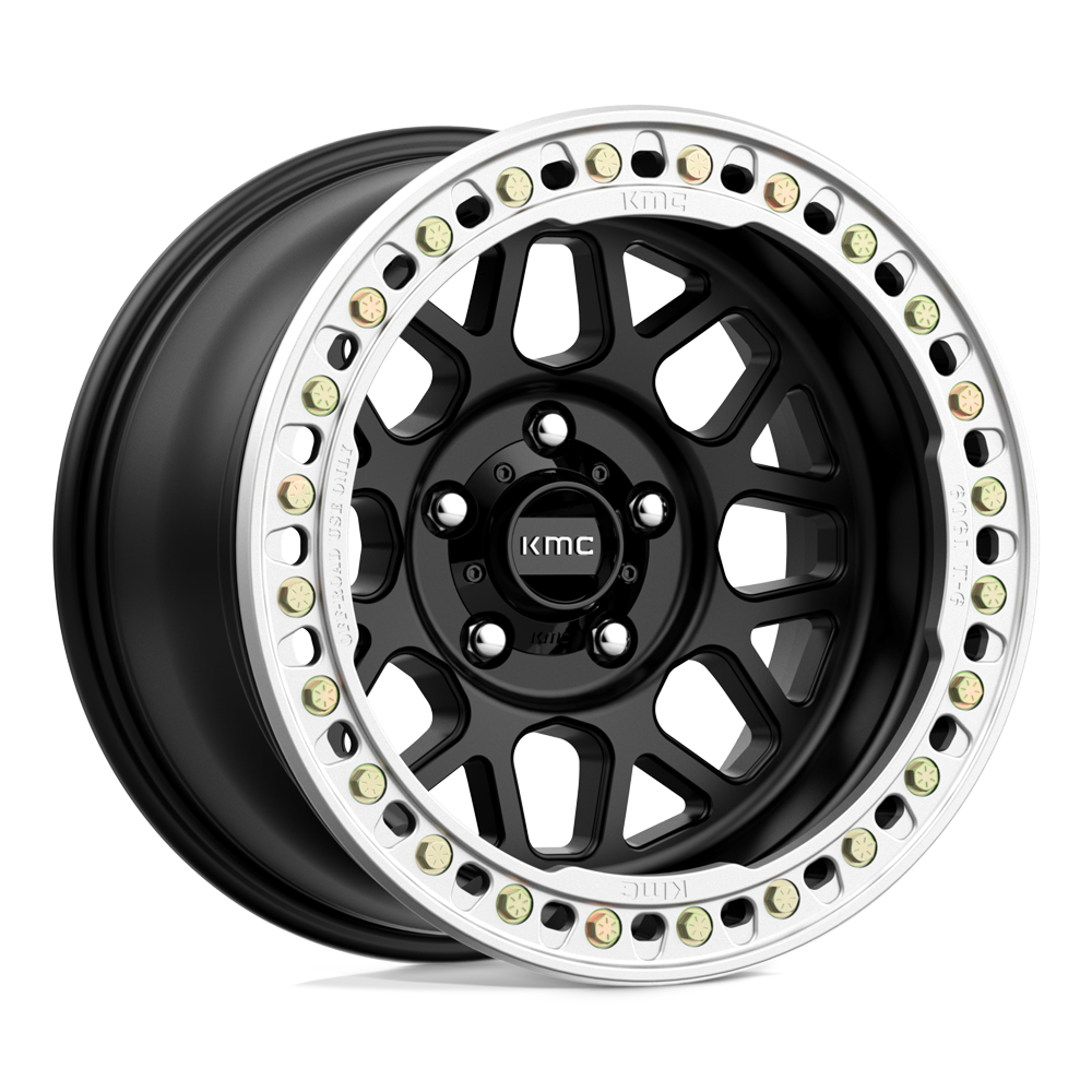 KMC KM235 GRENADE CRAWL BEADLOCK SATIN BLACK Wheel 18x9 5X127mm -24 71.5mm