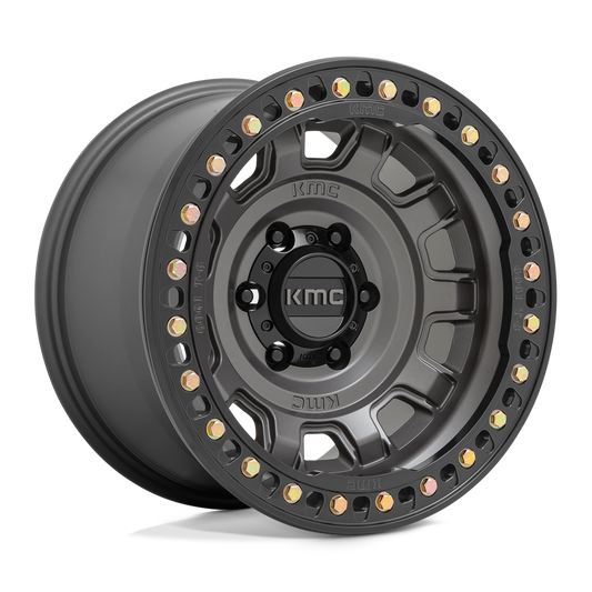 KMC KM236 TANK BEADLOCK ANTHRACITE Wheel 17x9 6X139.7mm -38 108mm