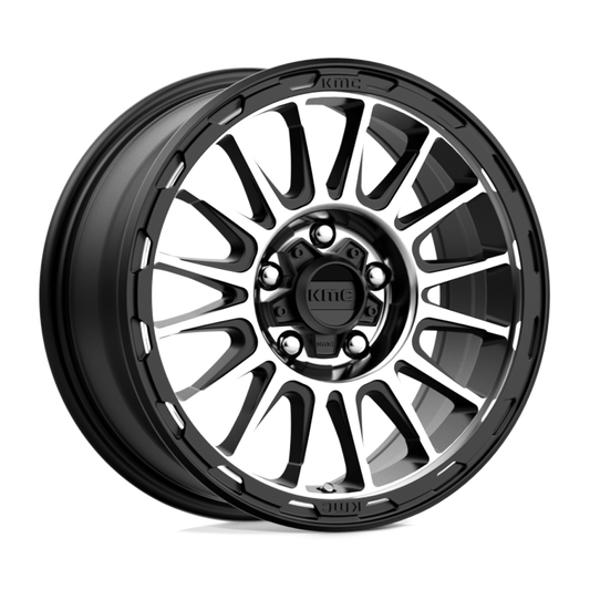 KMC KM542 IMPACT SATIN BLACK MACHINED Wheel 17x8 5X108mm +38 72.56mm
