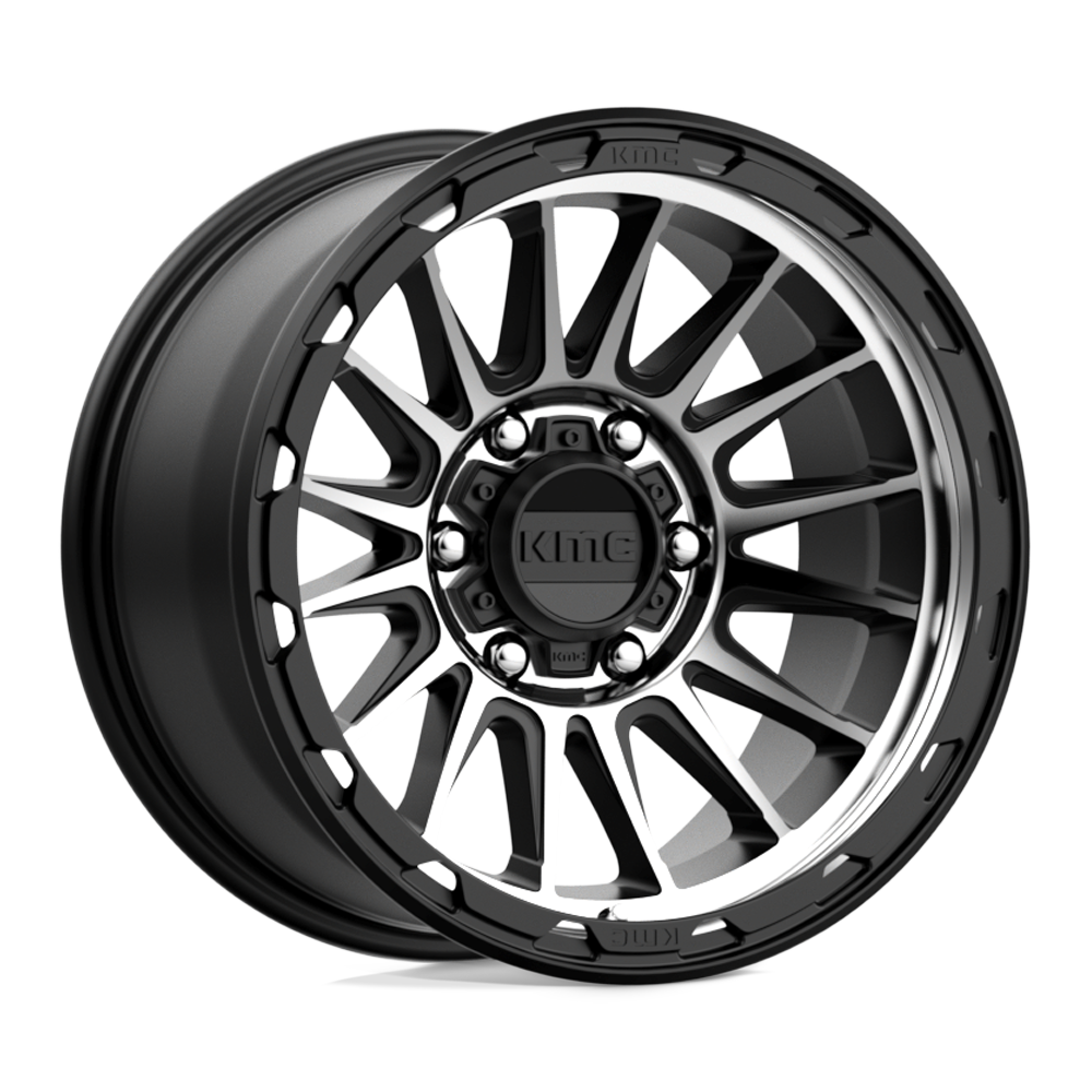 KMC KM542 IMPACT SATIN BLACK MACHINED Wheel 17x9 6X139.7mm -12 106.1mm