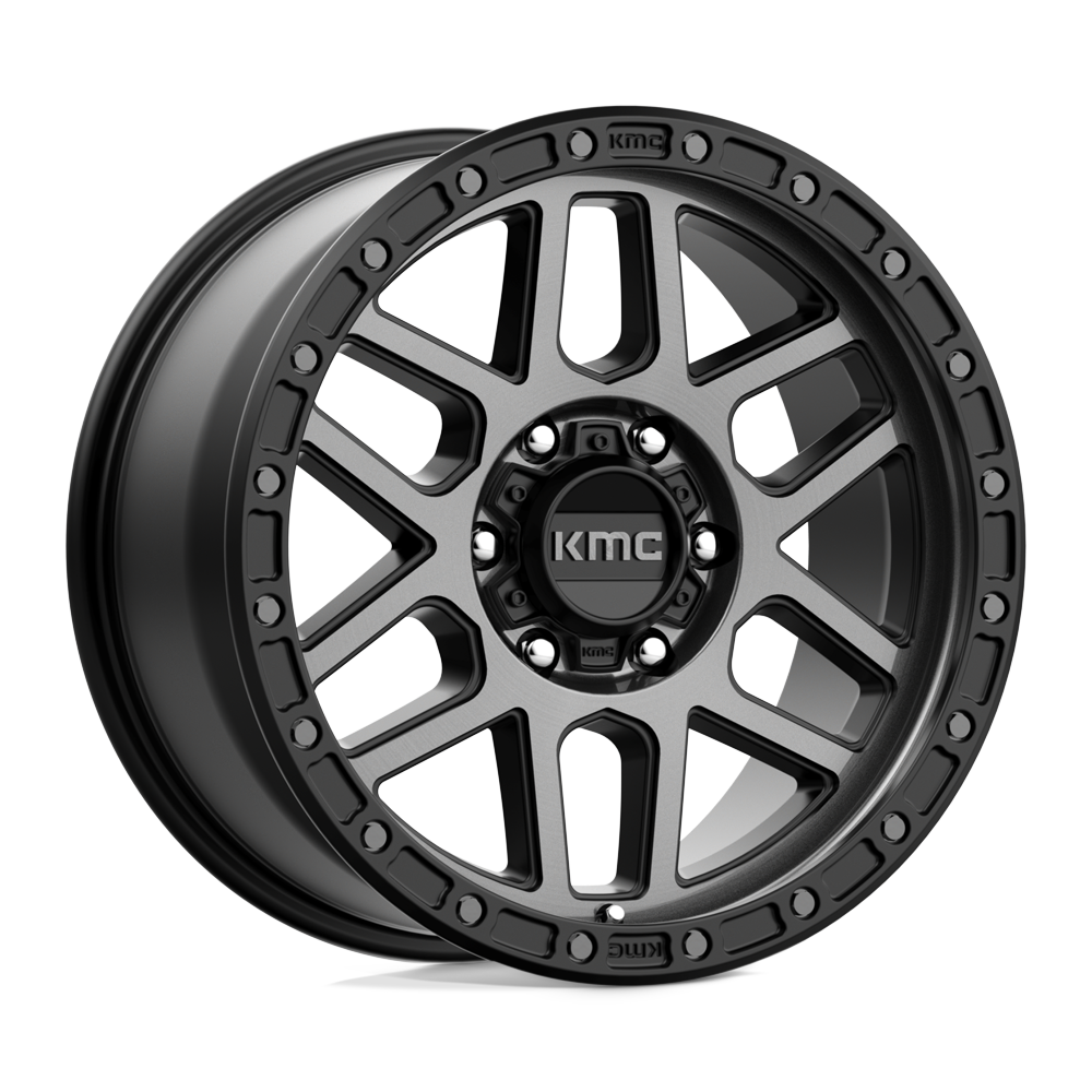 KMC KM544 MESA SATIN BLACK W/ GRAY TINT Wheel 18x9 6X139.7mm +18 106.1mm