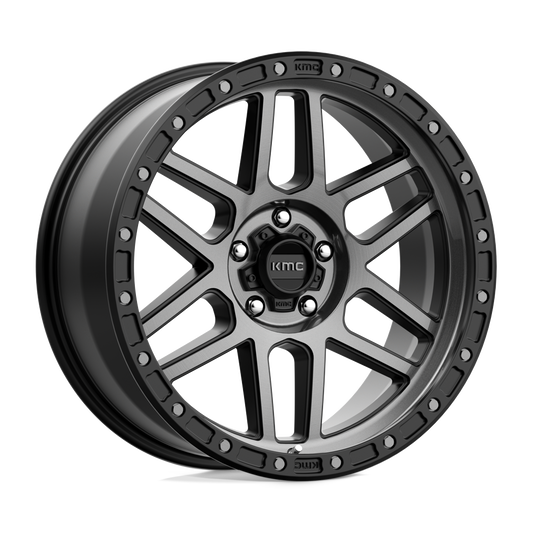 KMC KM544 MESA SATIN BLACK W/ GRAY TINT Wheel 17x9 5X127mm -12 71.5mm