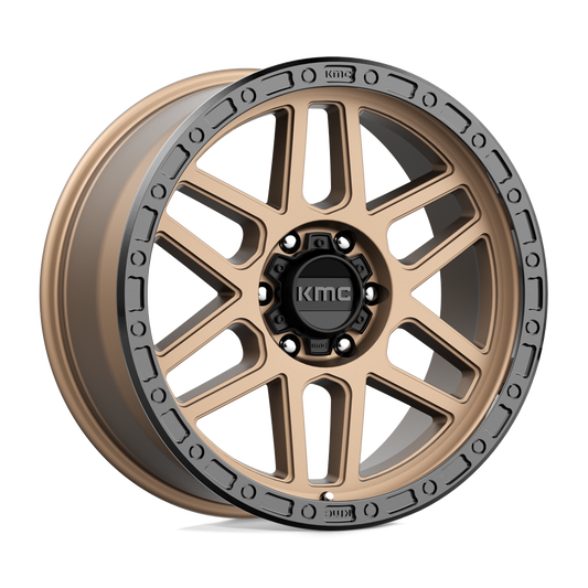 KMC KM544 MESA MATTE BRONZE W/ BLACK LIP Wheel 17x9 6X139.7mm -12 106.1mm