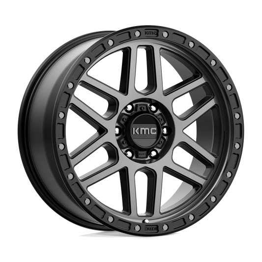KMC KM544 MESA SATIN BLACK W/ GRAY TINT Wheel 17x9 6X139.7mm -12 106.1mm