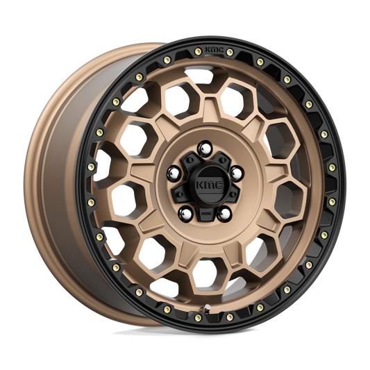 KMC KM545 TREK MATTE BRONZE W/ BLACK LIP Wheel 17x8 6X139.7mm +20 106.1mm