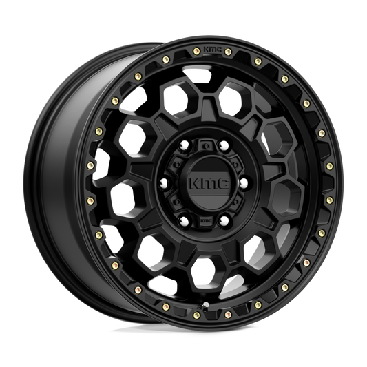 KMC KM545 TREK SATIN BLACK Wheel 17x8 6X139.7mm +35 100.3mm