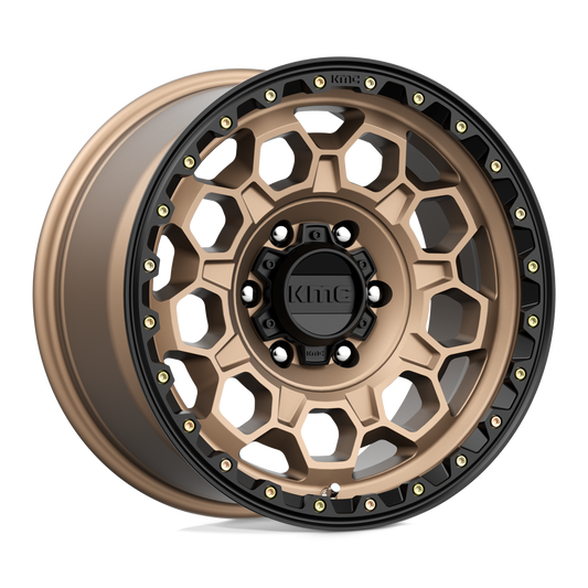 KMC KM545 TREK MATTE BRONZE W/ BLACK LIP Wheel 17x9 6X139.7mm +0 106.1mm