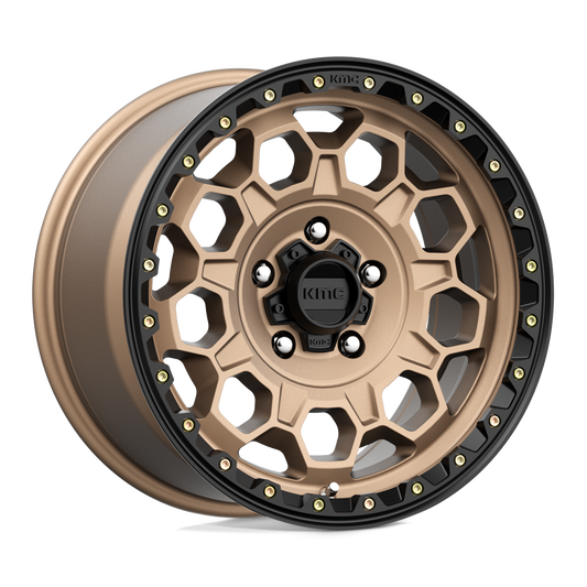KMC KM545 TREK MATTE BRONZE W/ BLACK LIP Wheel 17x9 5X127mm +18 71.5mm