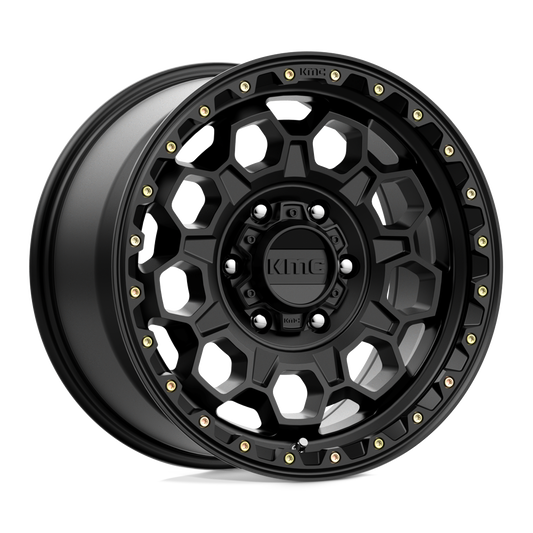 KMC KM545 TREK SATIN BLACK Wheel 17x9 6X139.7mm +18 106.1mm
