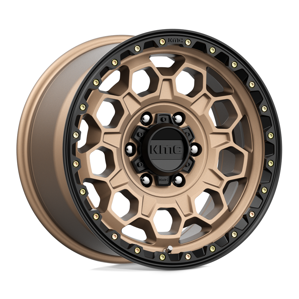 KMC KM545 TREK MATTE BRONZE W/ BLACK LIP Wheel 17x9 6X139.7mm +18 106.1mm