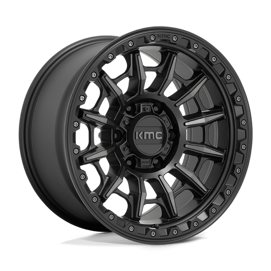KMC KM547 CARNAGE SATIN BLACK W/ GRAY TINT Wheel 17x9 5X127mm -12 71.5mm