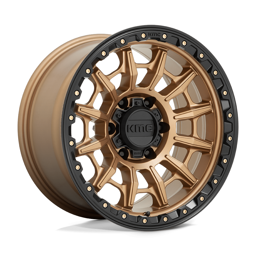KMC KM547 CARNAGE MATTE BRONZE W/ BLACK LIP Wheel 17x9 6X139.7mm +0 106.1mm