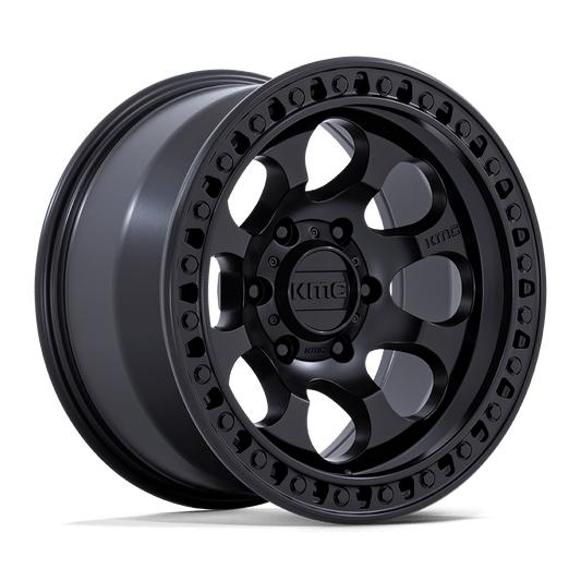 KMC KM550 RIOT SBL SATIN BLACK Wheel 17x9 6X139.7mm -12 106.1mm