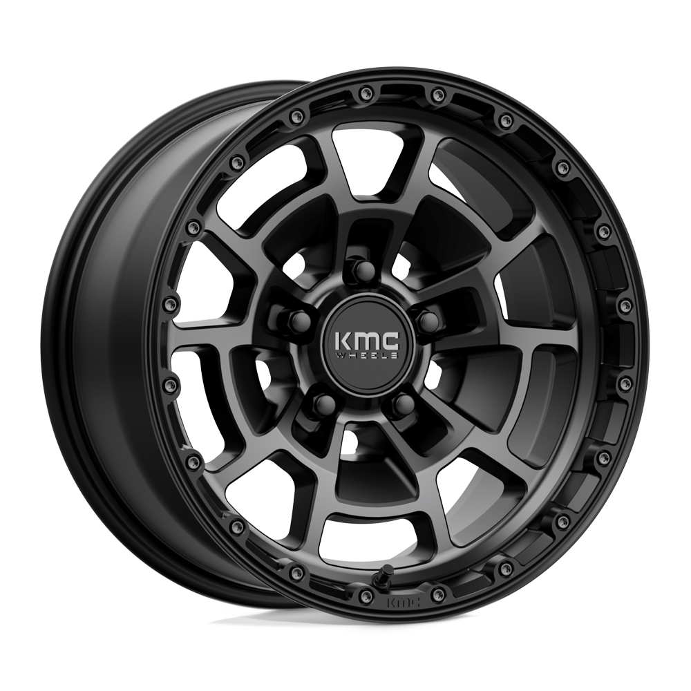 KMC KM718 SUMMIT SATIN BLACK W/ GRAY TINT Wheel 17x8.5 5X127mm +0 71.5mm