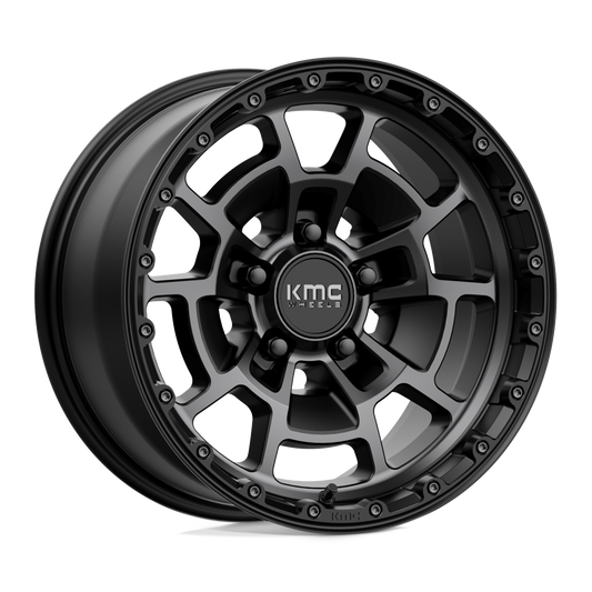 KMC KM718 SUMMIT SATIN BLACK W/ GRAY TINT Wheel 17x8.5 5X127mm +0 71.5mm