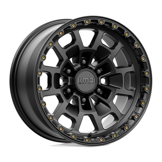 KMC KM718 SUMMIT SATIN BLACK Wheel 17x8.5 6X139.7mm +0 106.1mm