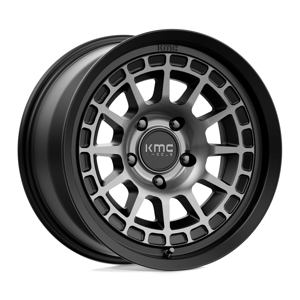 KMC KM719 CANYON SATIN BLACK W/ GRAY TINT Wheel 17x8.5 5X127mm +0 71.5mm
